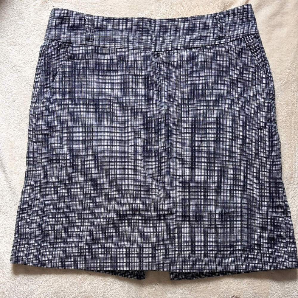Banana Republic Black Checkered Women's Pencil Skirt